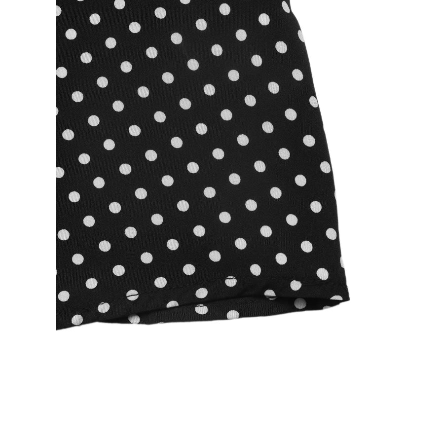 Polka Dot Flare Sleeve Maxi Dress Apparel and Accessories