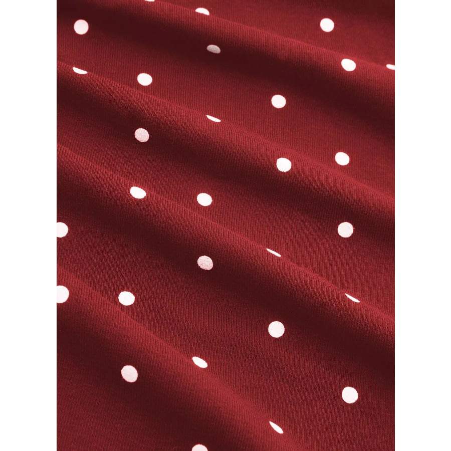 Polka Dot Flare Sleeve Mini Dress Apparel and Accessories