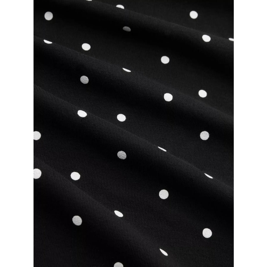 Polka Dot Flare Sleeve Mini Dress Apparel and Accessories