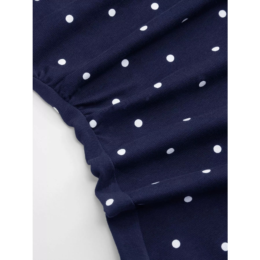 Polka Dot Flare Sleeve Mini Dress Apparel and Accessories