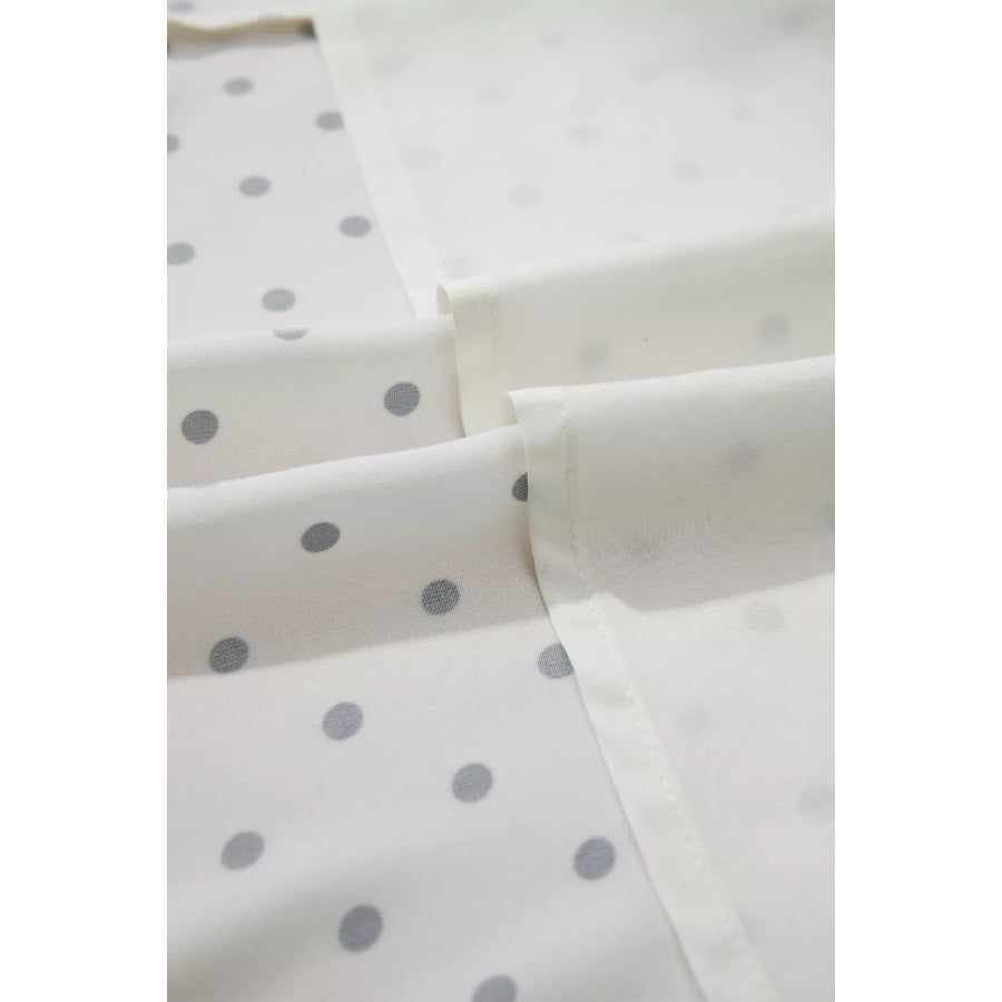 Polka Dot Half Sleeve Midi Dress Apparel and Accessories