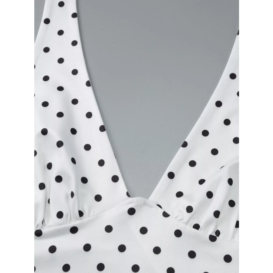 Polka Dot Halter Neck Cami Apparel and Accessories