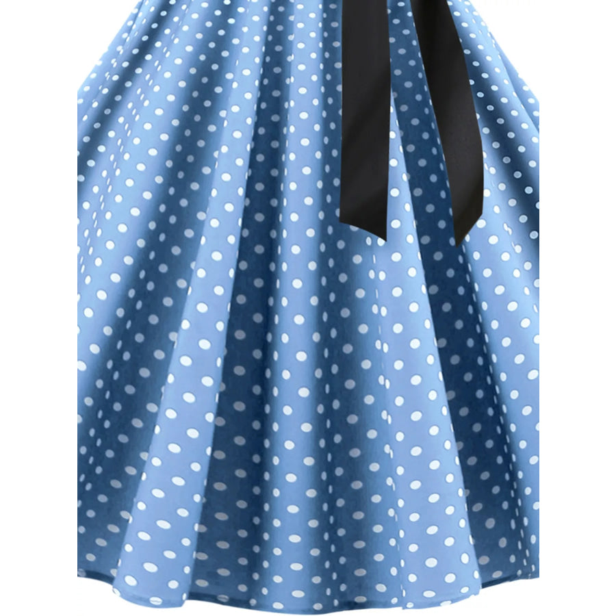 Polka Dot Halter Neck Dress Apparel and Accessories