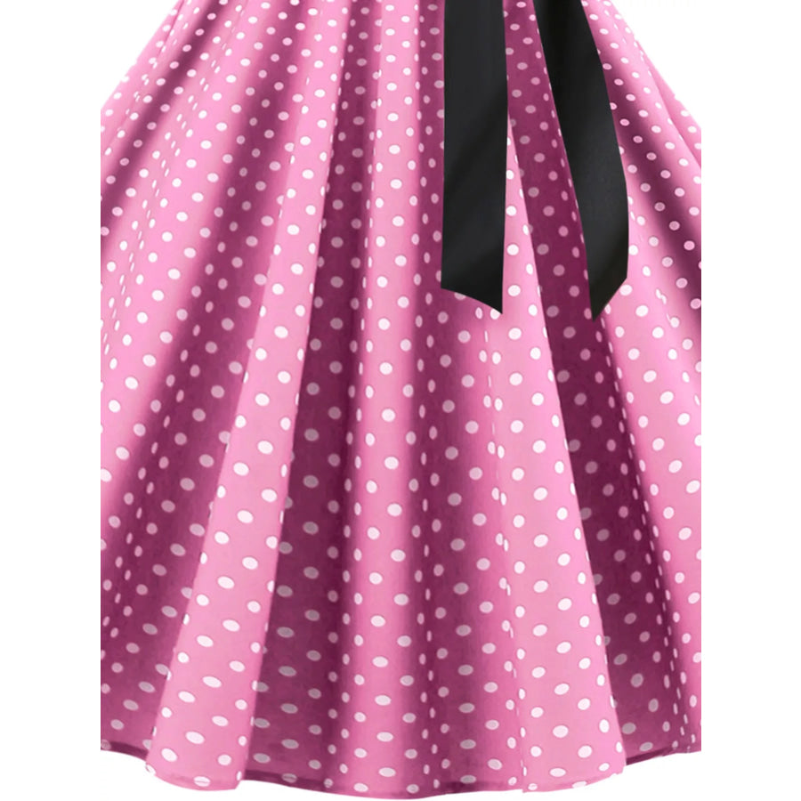 Polka Dot Halter Neck Dress Apparel and Accessories
