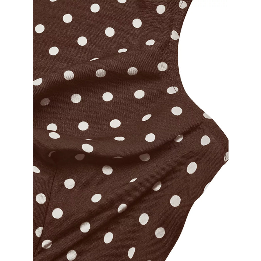 Polka Dot Halter Neck Dress Apparel and Accessories