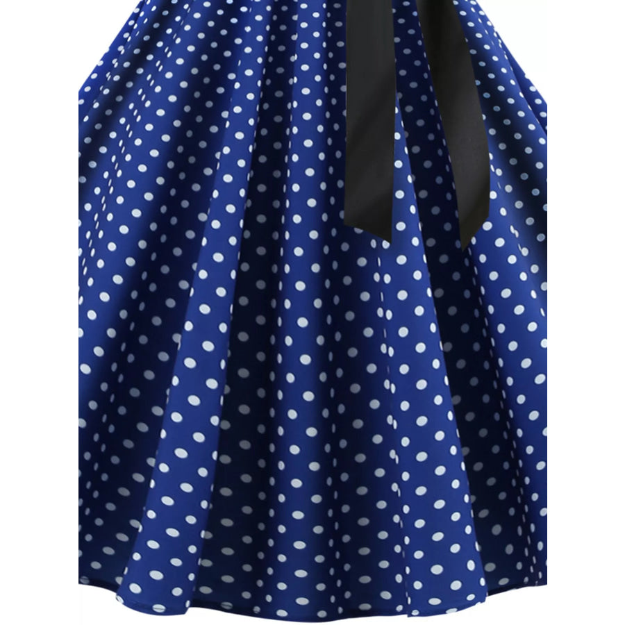 Polka Dot Halter Neck Dress Apparel and Accessories