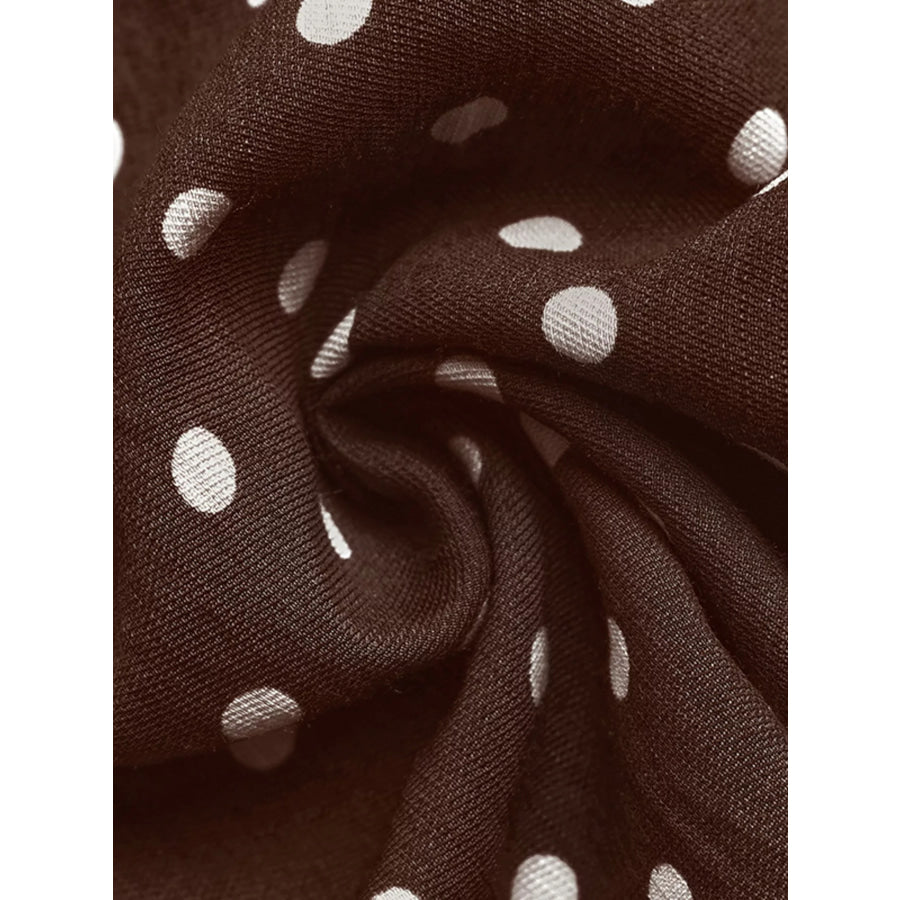 Polka Dot Halter Neck Dress Apparel and Accessories
