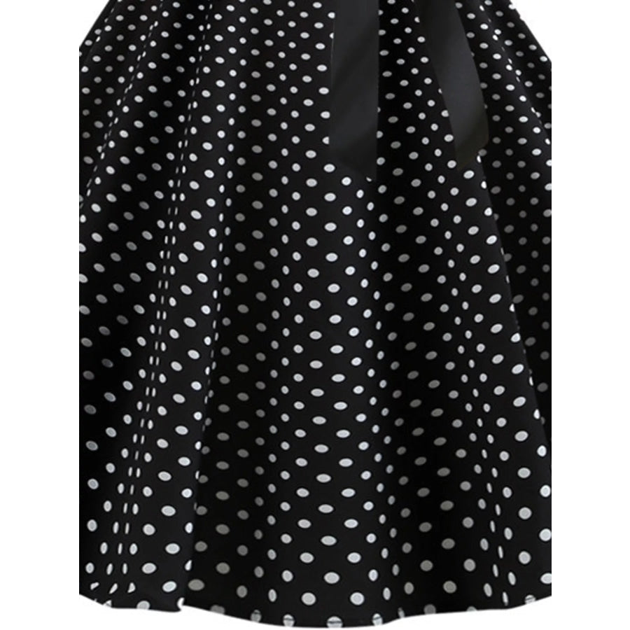 Polka Dot Halter Neck Dress Apparel and Accessories