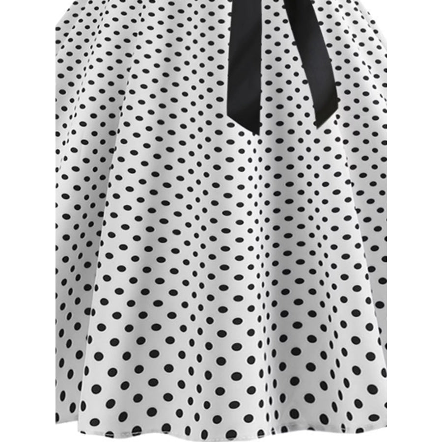 Polka Dot Halter Neck Dress Apparel and Accessories