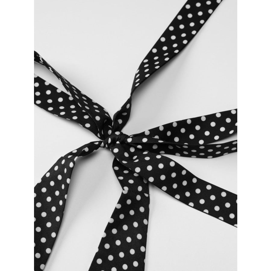 Polka Dot Halter Neck Maxi Dress Apparel and Accessories
