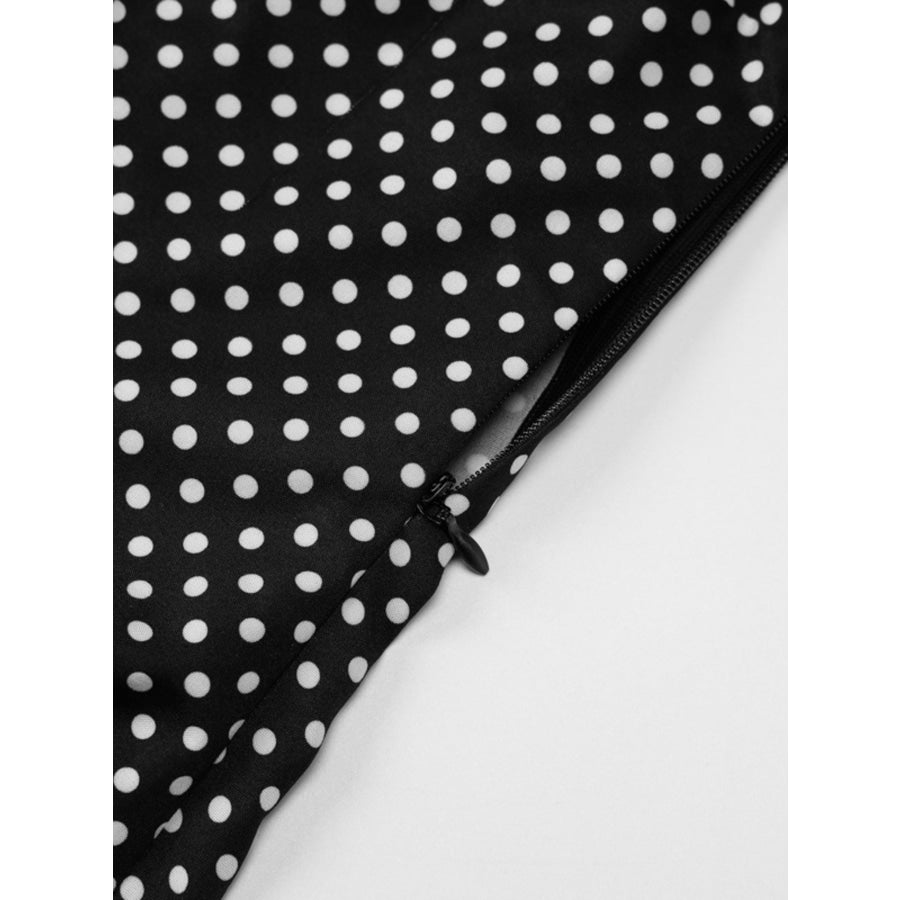 Polka Dot Halter Neck Maxi Dress Apparel and Accessories
