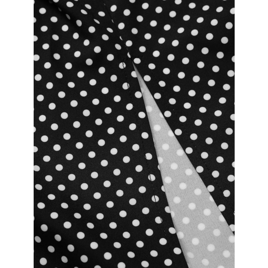 Polka Dot Halter Neck Maxi Dress Apparel and Accessories