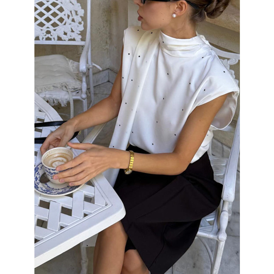 Polka Dot High Neck Tank Apparel and Accessories