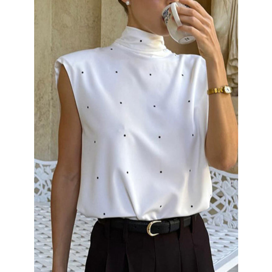 Polka Dot High Neck Tank Apparel and Accessories