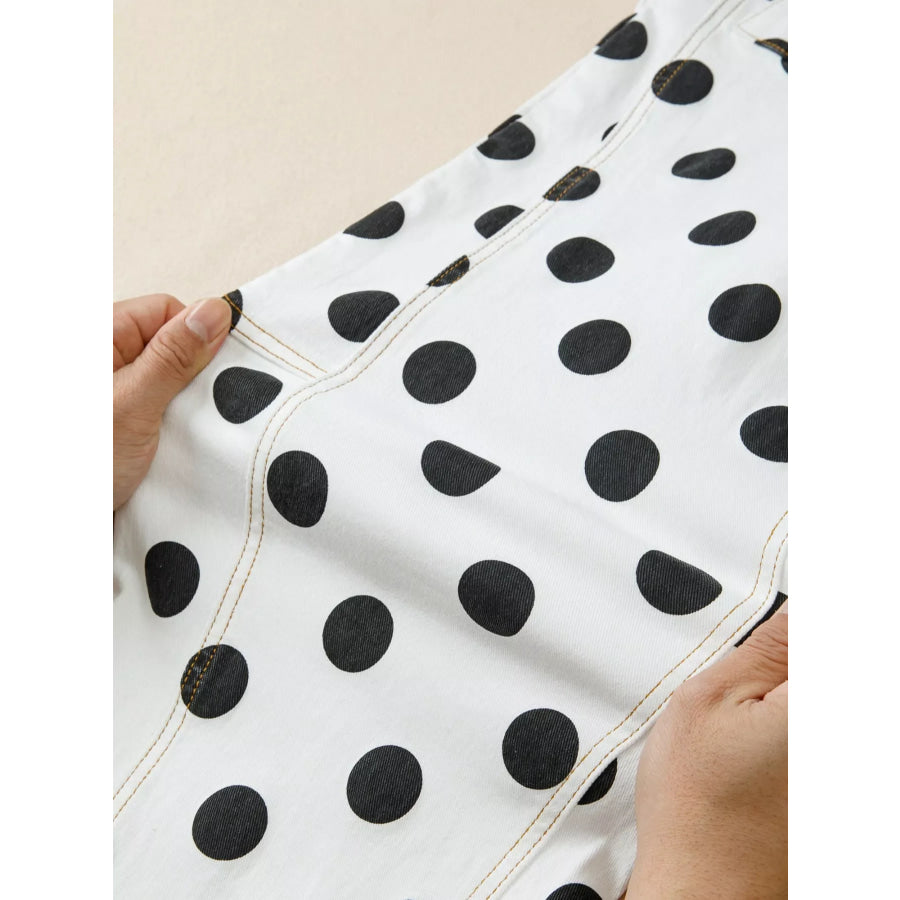 Polka Dot High-Waisted Jeans Apparel and Accessories