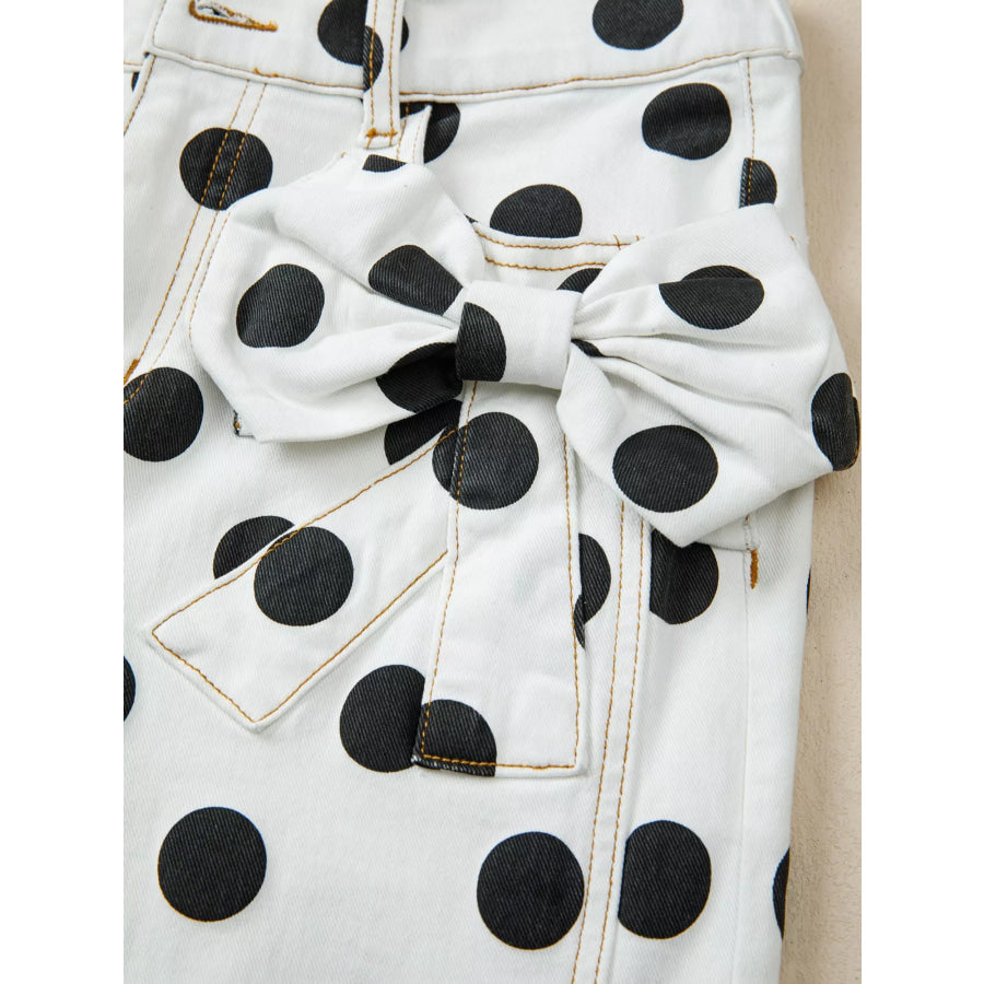 Polka Dot High-Waisted Jeans Apparel and Accessories