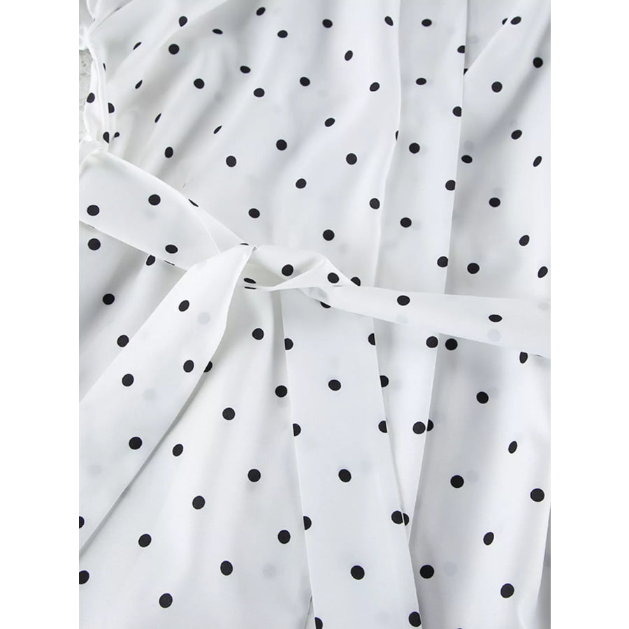 Polka Dot Lace Trim Cami & Cardigan and Shorts Set Apparel and Accessories