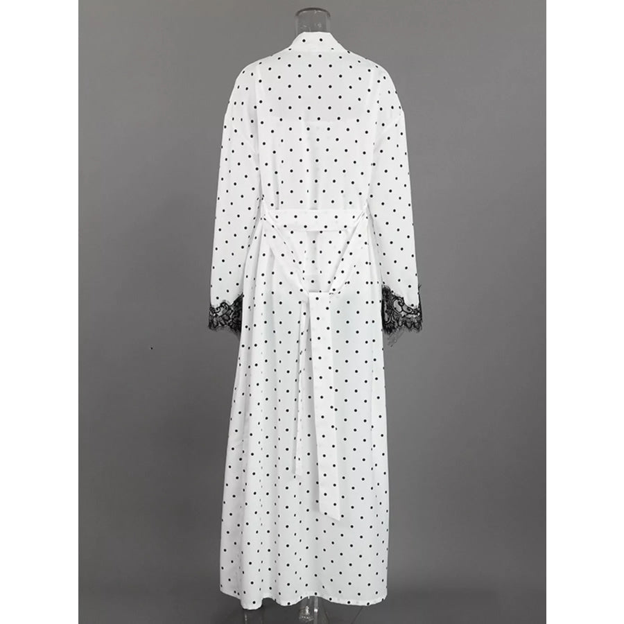 Polka Dot Lace Trim Cami & Cardigan and Shorts Set Apparel and Accessories