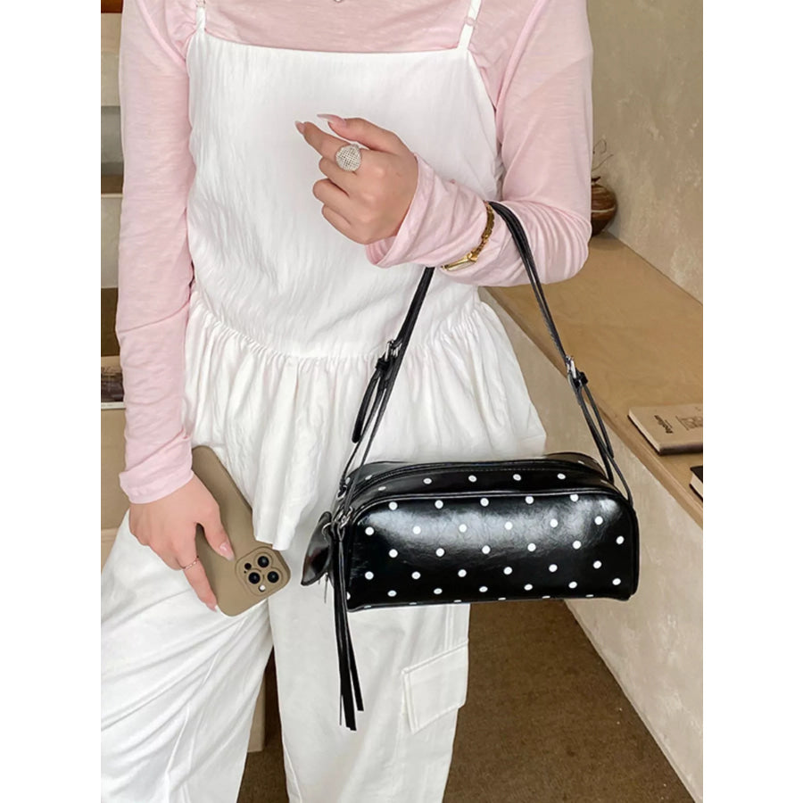 Polka Dot Leather Shoulder Bag Apparel and Accessories