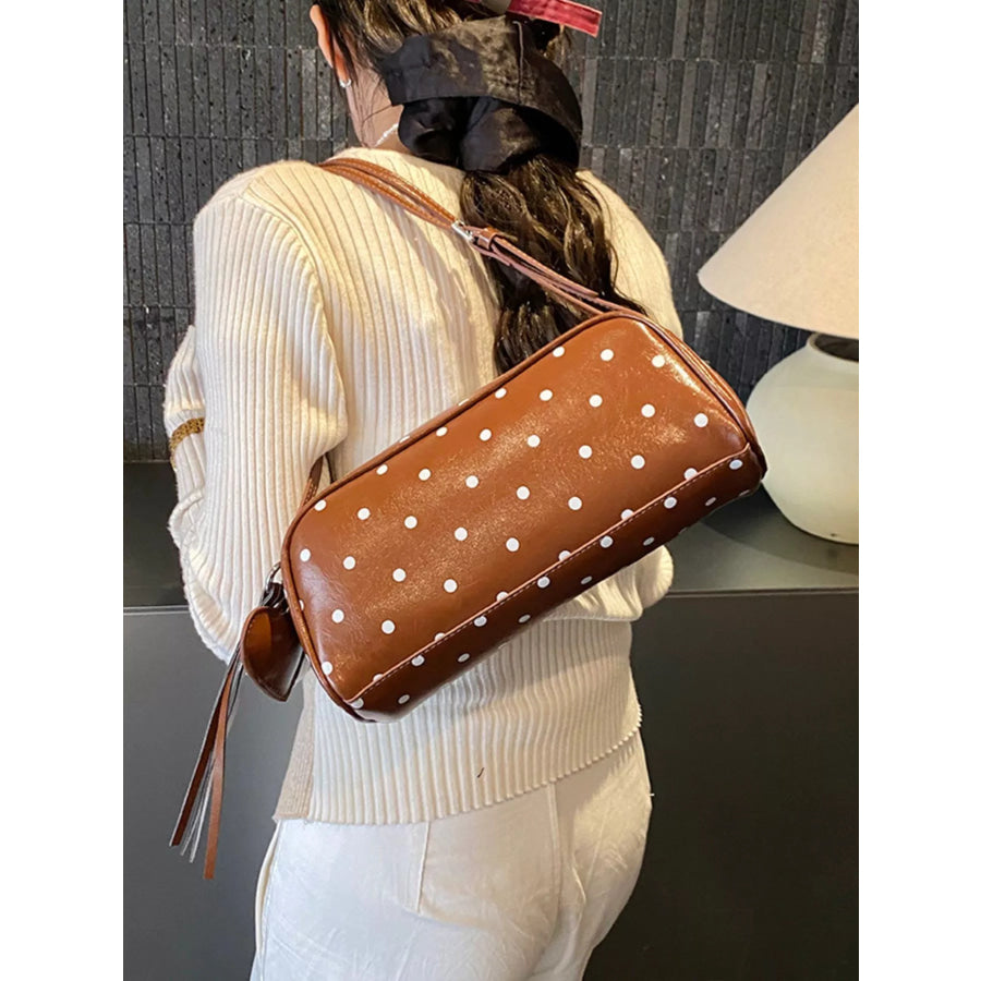 Polka Dot Leather Shoulder Bag Apparel and Accessories