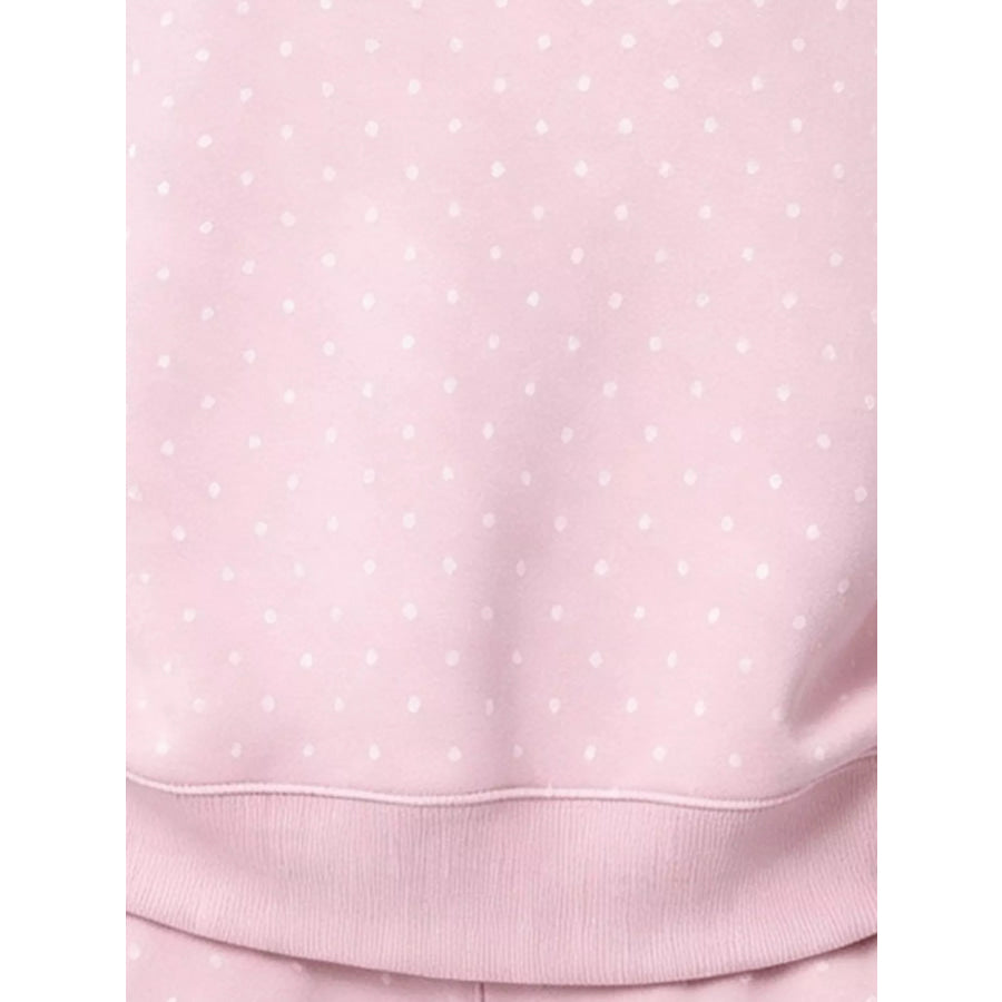 Polka Dot Letter Graphic Sweatshirt Apparel and Accessories