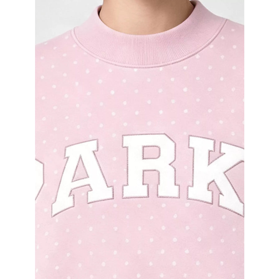 Polka Dot Letter Graphic Sweatshirt Apparel and Accessories