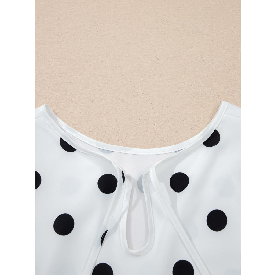 Polka Dot Long Sleeve Blouse Apparel and Accessories