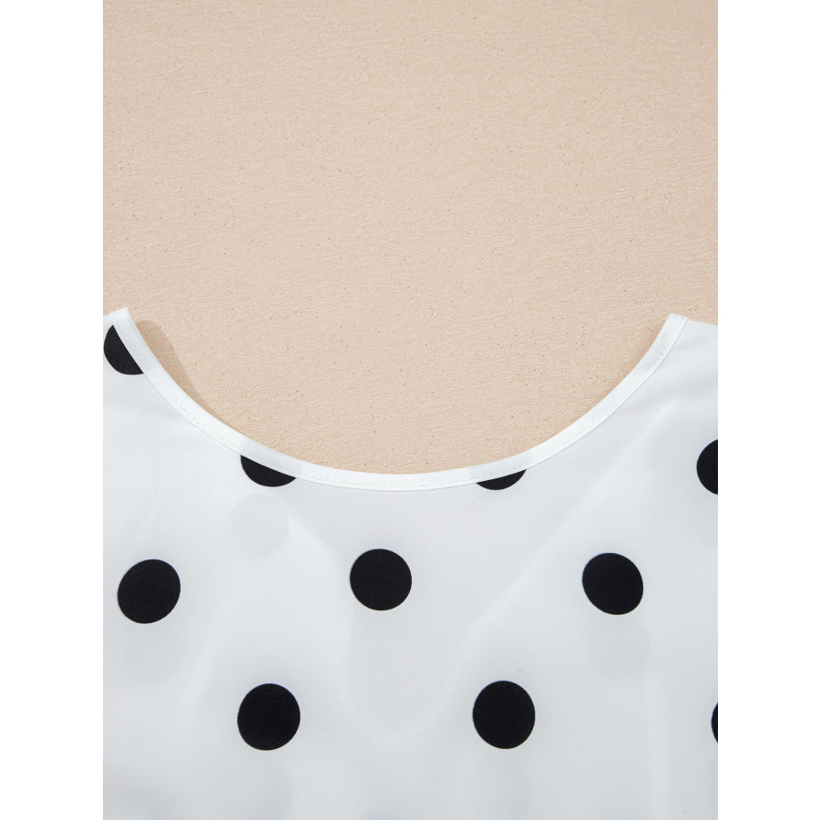 Polka Dot Long Sleeve Blouse Apparel and Accessories