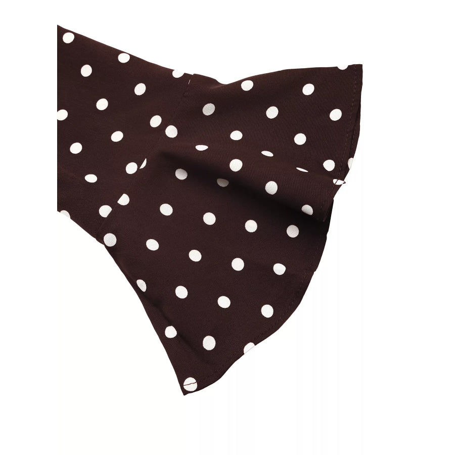 Polka Dot Long Sleeve Maxi Dress Apparel and Accessories