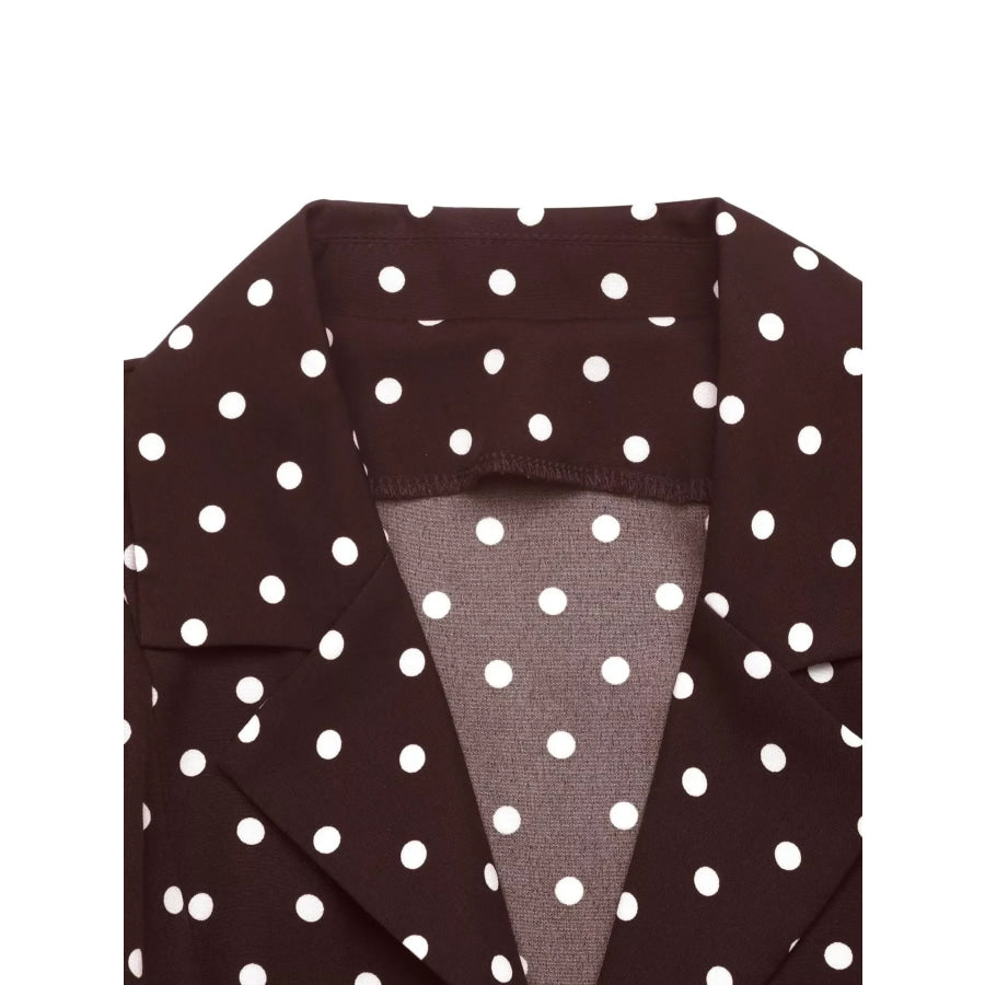 Polka Dot Long Sleeve Shirt Dress Apparel and Accessories
