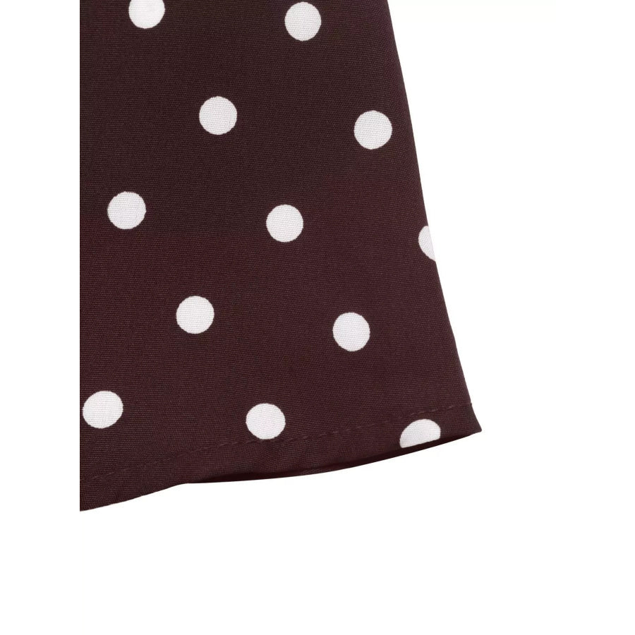 Polka Dot Long Sleeve Shirt Dress Apparel and Accessories