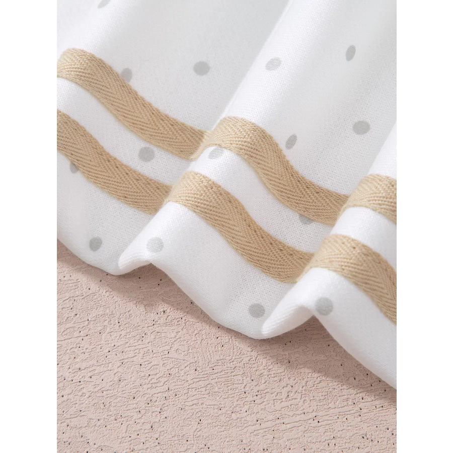 Polka Dot Long Sleeve Sweatshirt and Shorts Set Apparel Accessories
