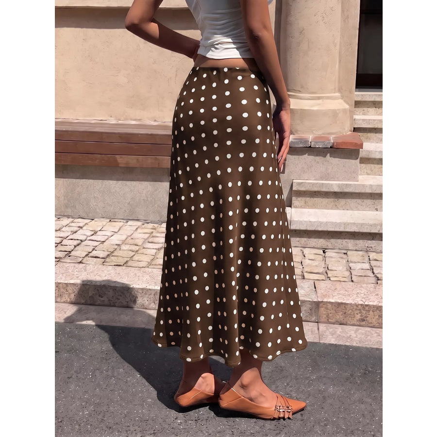 Polka Dot Midi Skirt Apparel and Accessories
