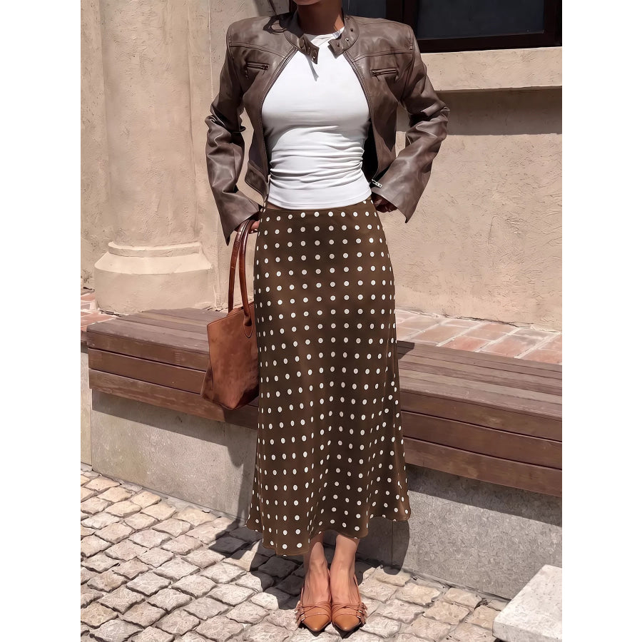 Polka Dot Midi Skirt Apparel and Accessories