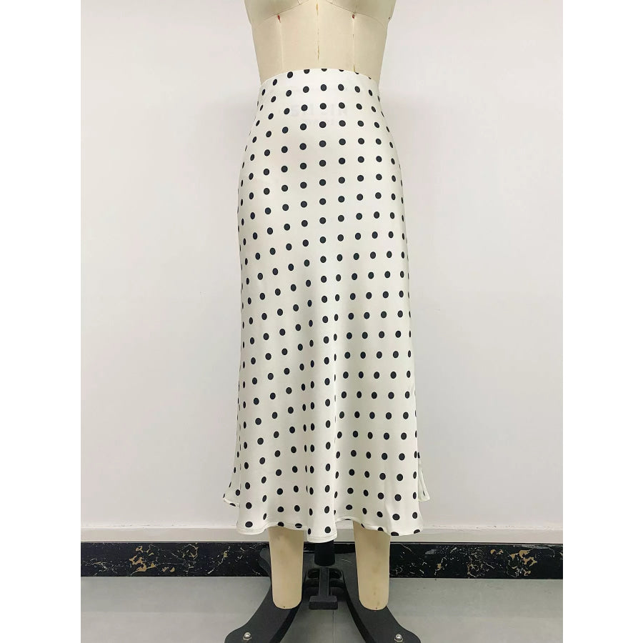 Polka Dot Midi Skirt Apparel and Accessories