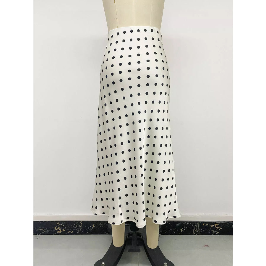 Polka Dot Midi Skirt Apparel and Accessories