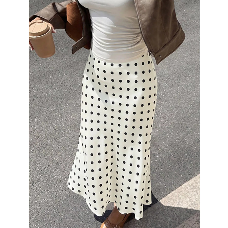 Polka Dot Midi Skirt Apparel and Accessories