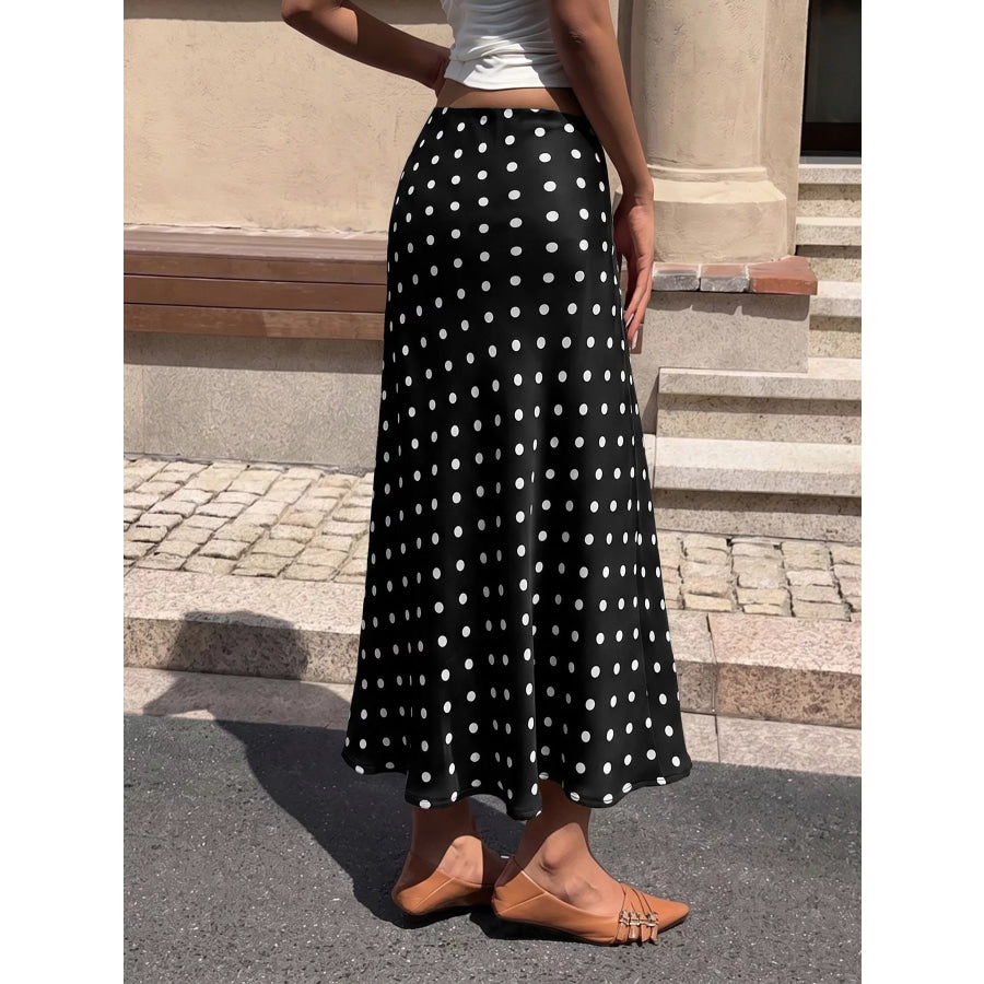 Polka Dot Midi Skirt Apparel and Accessories
