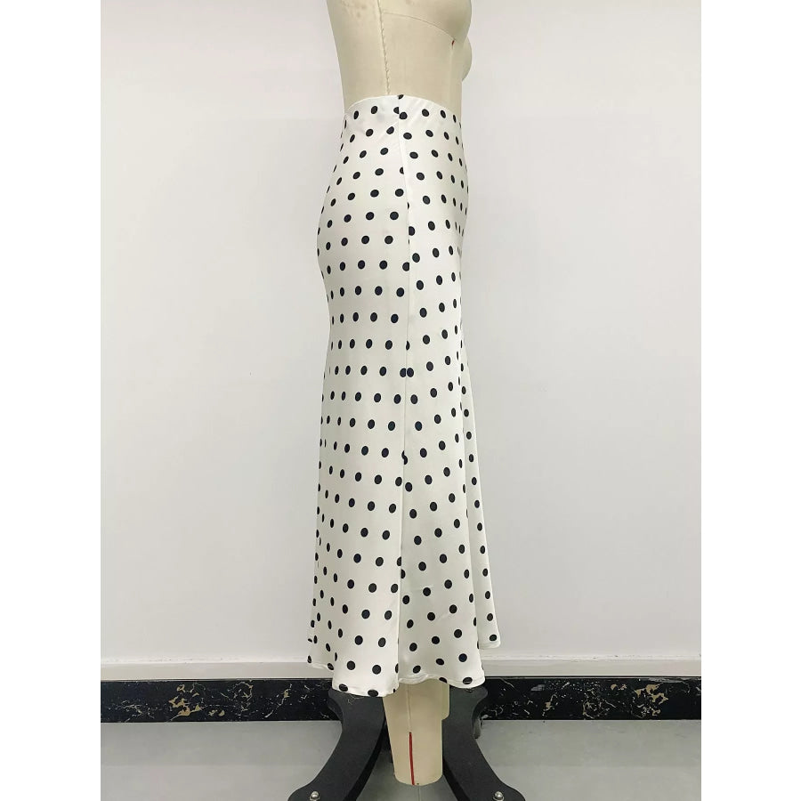 Polka Dot Midi Skirt Apparel and Accessories