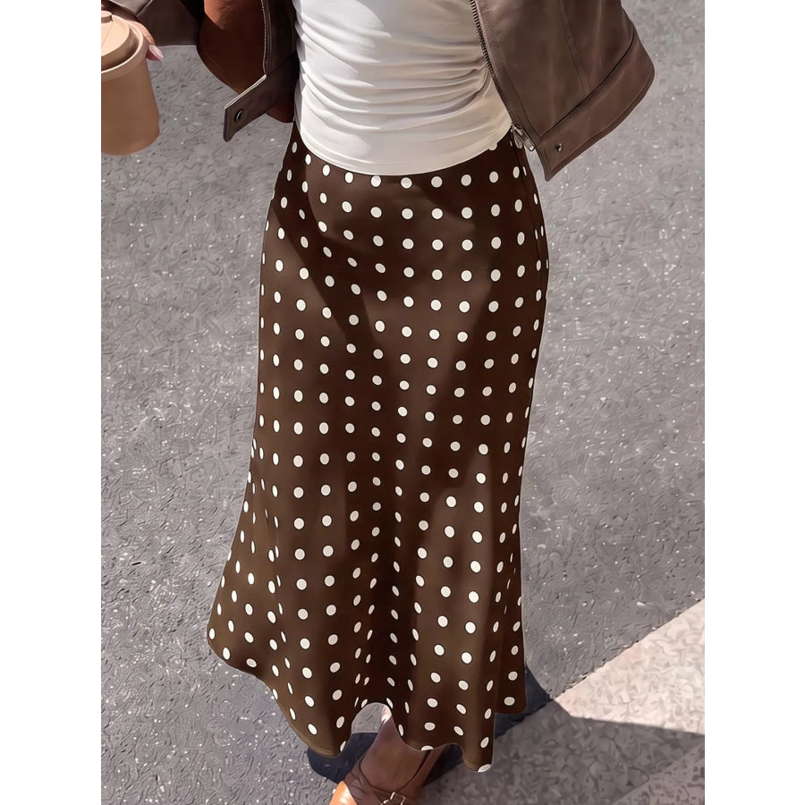 Polka Dot Midi Skirt Apparel and Accessories