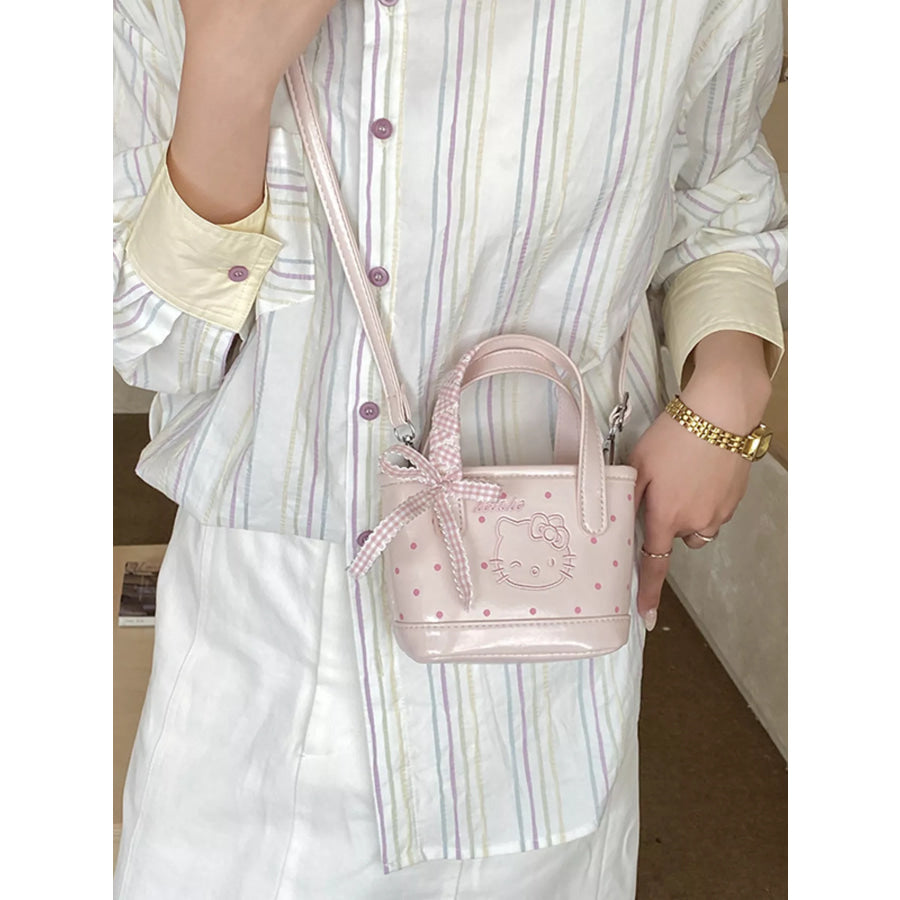 Polka Dot Mini Crossbody Bag Blush Pink / One Size Apparel and Accessories