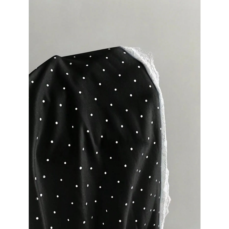 Polka Dot One-Shoulder Cami Apparel and Accessories