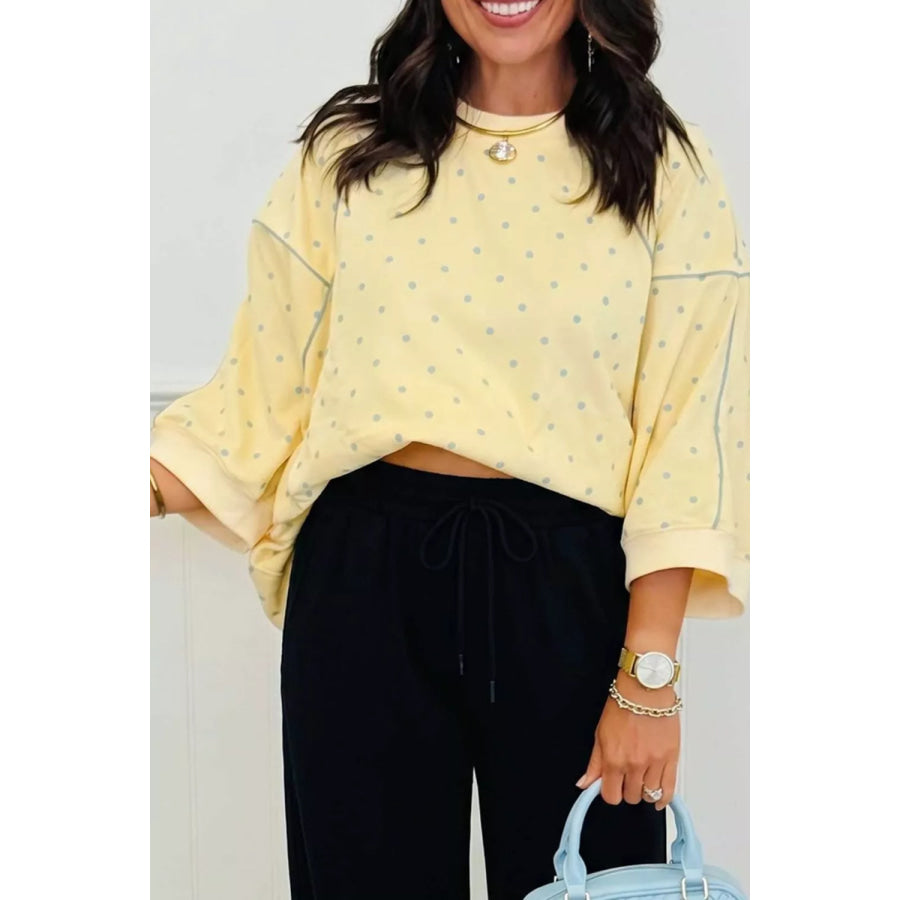 Polka Dot Oversized Sweatshirt Apparel and Accessories