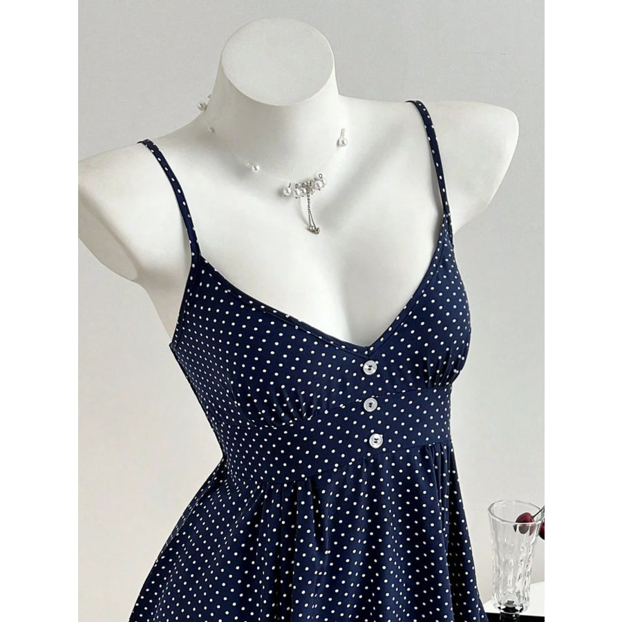 Polka Dot Peplum Cami Apparel and Accessories