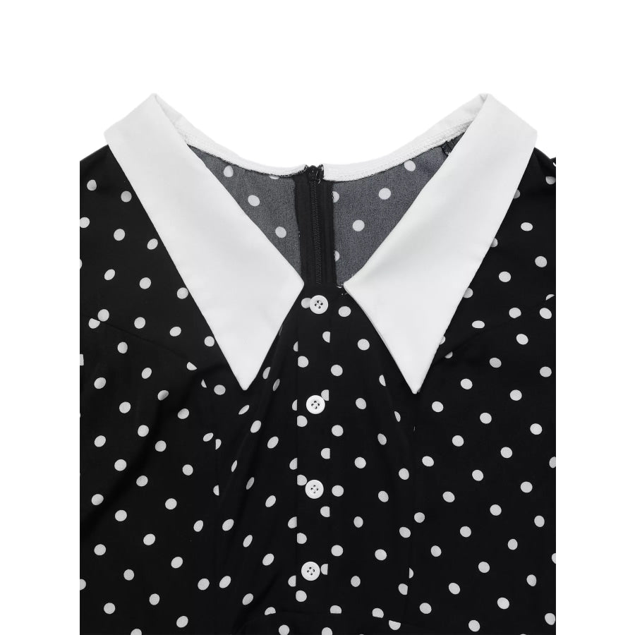 Polka Dot Peter Pan Collar Dress Apparel and Accessories
