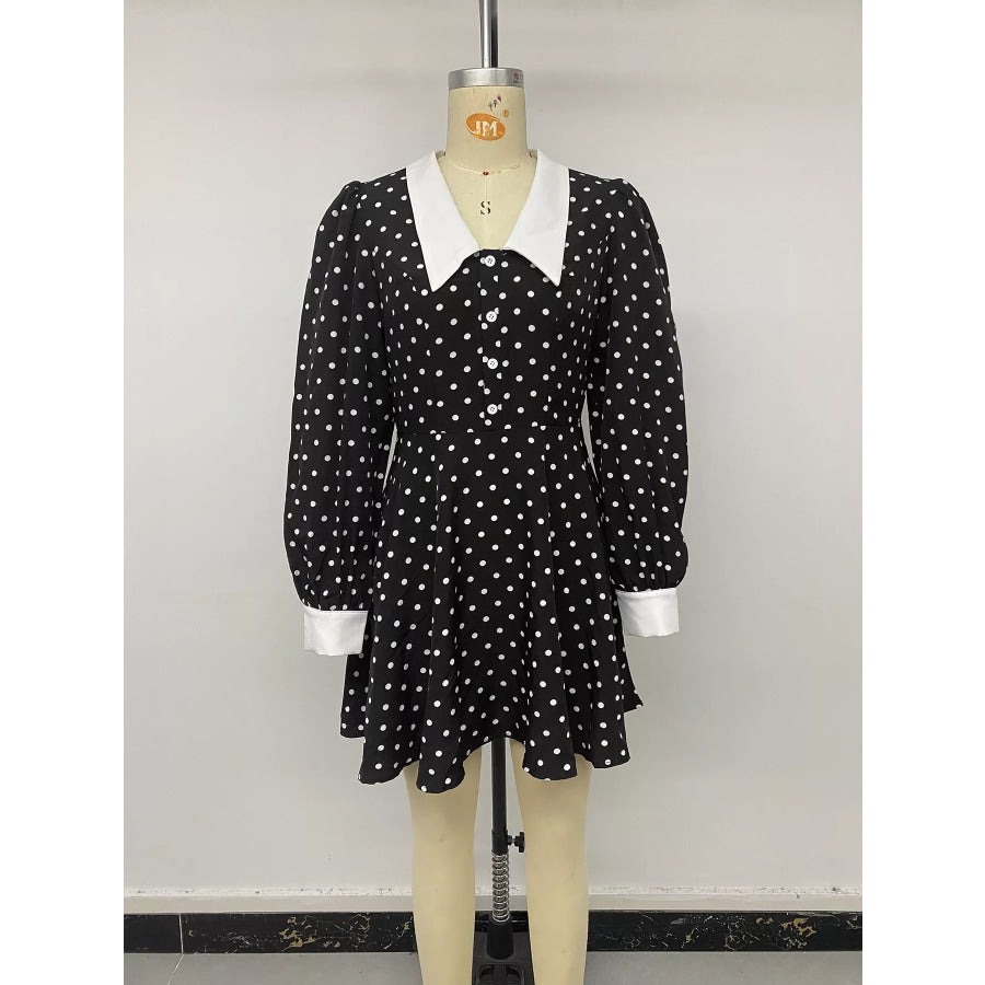 Polka Dot Peter Pan Collar Dress Apparel and Accessories