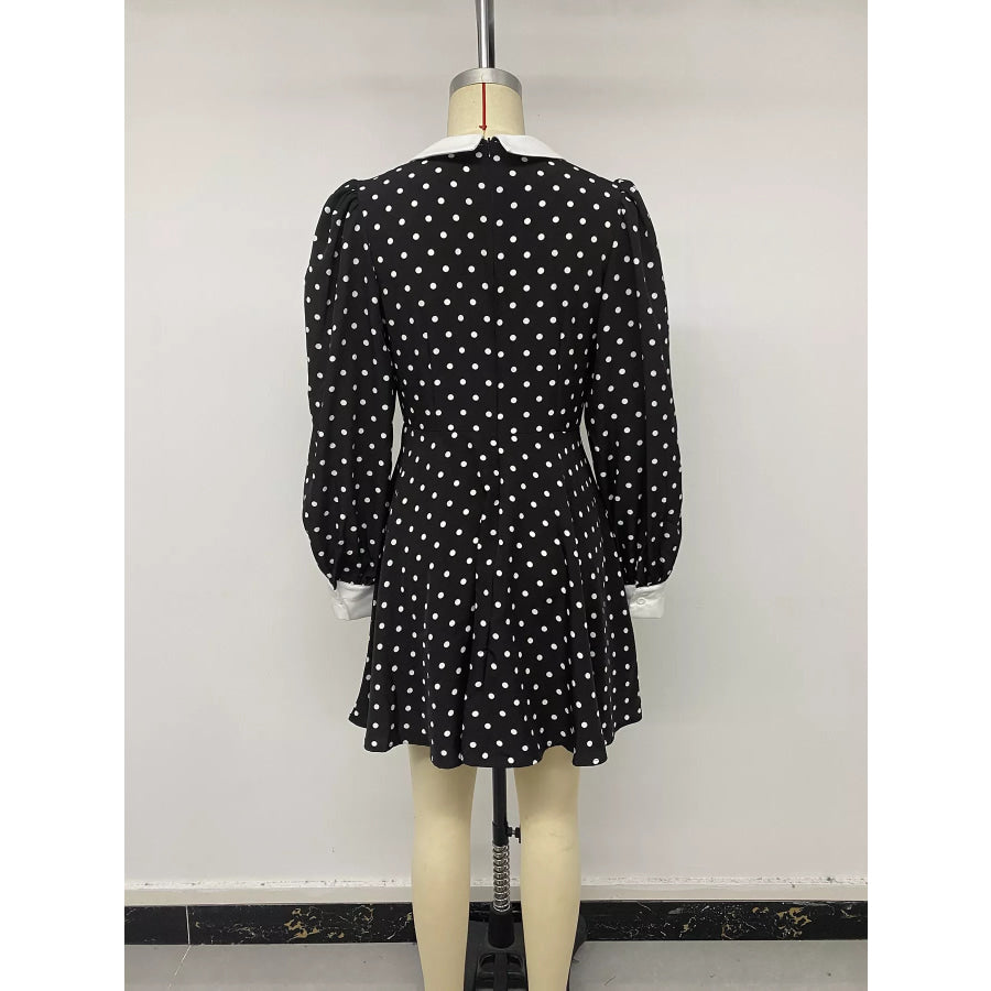 Polka Dot Peter Pan Collar Dress Apparel and Accessories