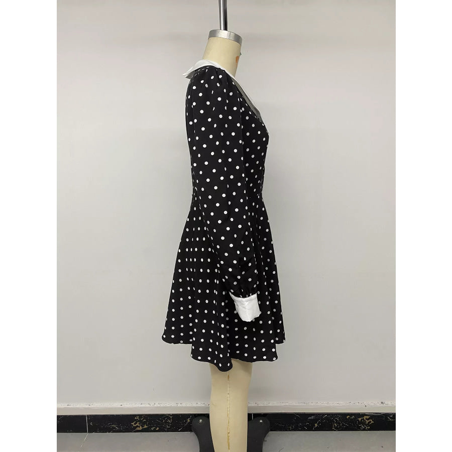 Polka Dot Peter Pan Collar Dress Apparel and Accessories