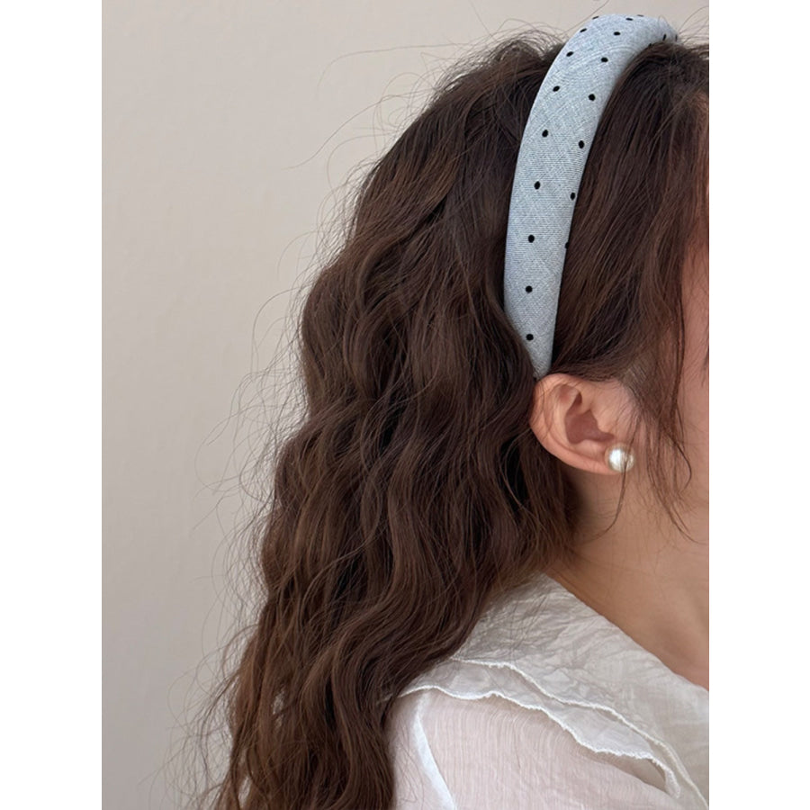 Polka Dot Polyester Wide Headband Apparel and Accessories