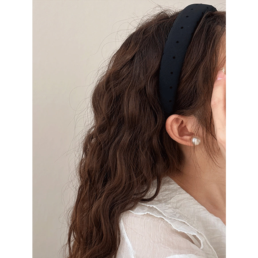 Polka Dot Polyester Wide Headband Apparel and Accessories